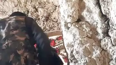 Pashto bhabhi fuck in standing position in rock house