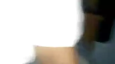 Cute Desi girlfriend kissing & boob pressing hindi audio