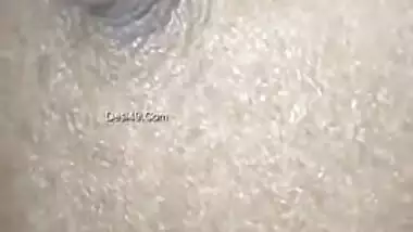 Close-up XXX video of the Indian man playing with wife's nipples