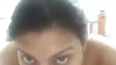 Young and horny girl enjoys with a big dildo