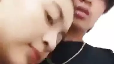 Girl gives a blowjob on the stairs in the Nepali sex video